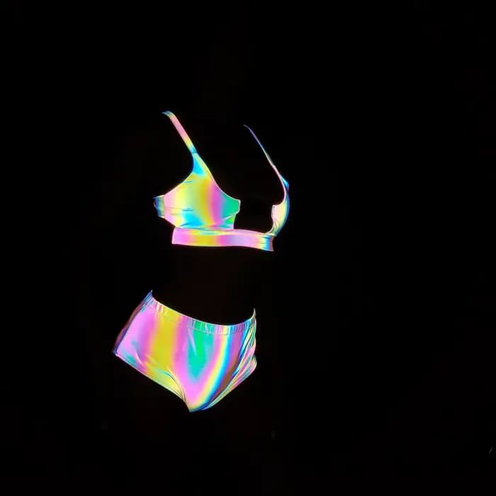 Ensembles de bikini de coulée de documents arc-en-ciel pour femmes