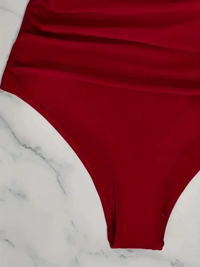 Maillot de bain une pièce en maille contrastée