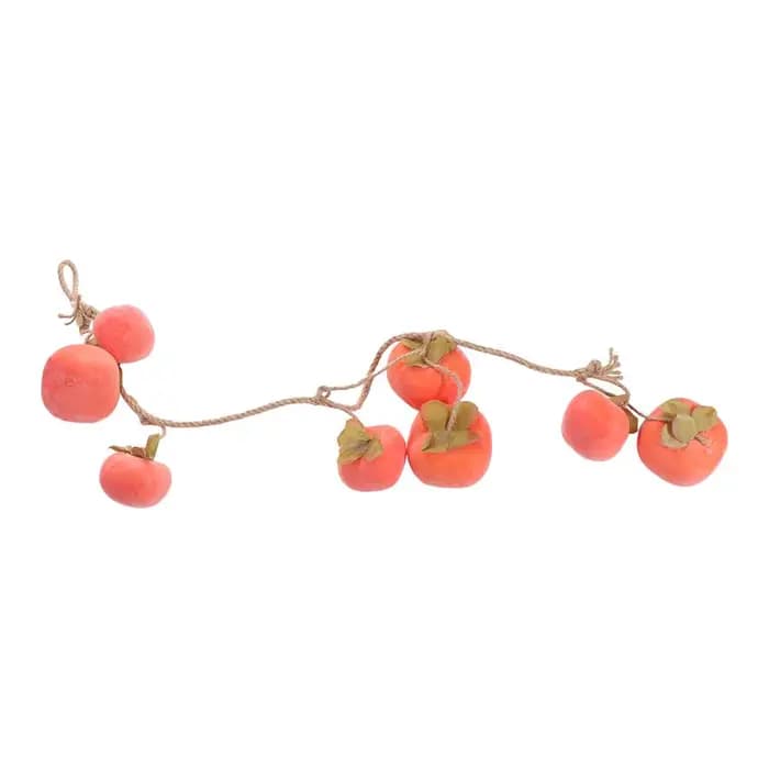 8 fruits de Simulation de kaki, Orange, kaki artificiel réaliste avec fruits givrés, pendentif mural suspendu