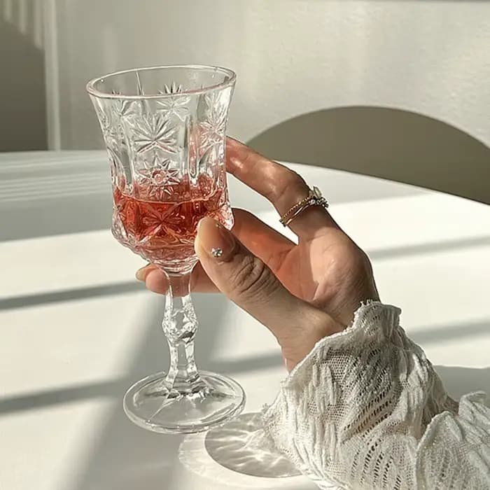 Verre à Champagne sculpté exquis 50ml/100ml, verre à Cocktail de luxe, tasse en verre à pieds hauts, tasse à vin doux, verrerie de fête