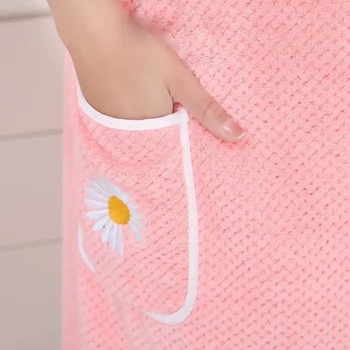 Grandes serviettes de bain en velours pour femmes