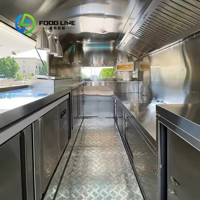 Remorques alimentaires personnalisées pour kebab et barbecue, cuisine mobile entièrement équipée, camion de restauration pour frites, burgers, pizzas avec friteuse