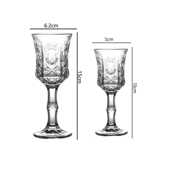 Verre à Champagne sculpté exquis 50ml/100ml, verre à Cocktail de luxe, tasse en verre à pieds hauts, tasse à vin doux, verrerie de fête