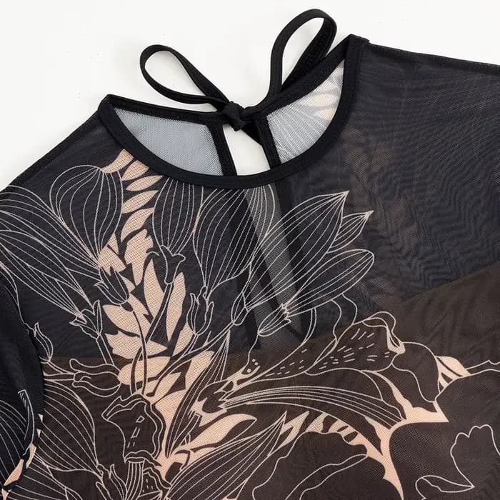 Maillot de bain une pièce transparent UPF50
