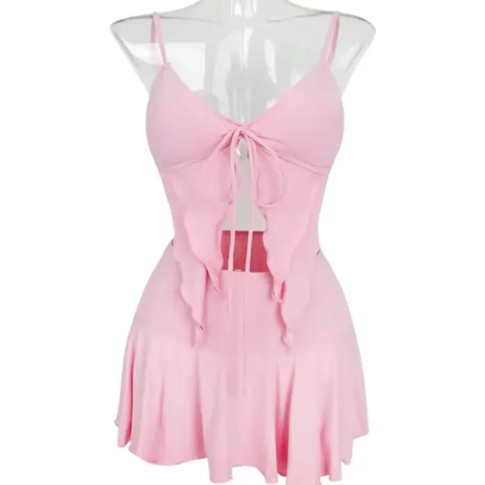 Maillot de bain rose style Ins