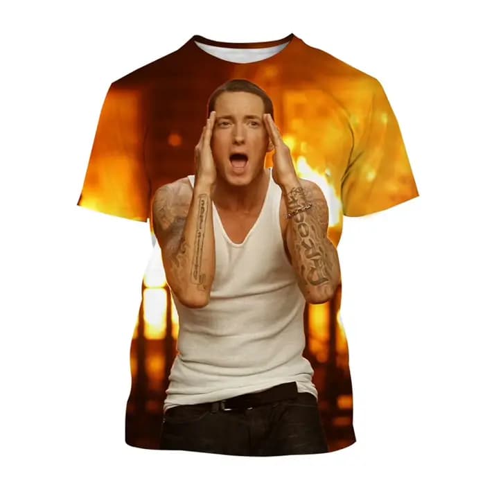 Eminem rappeur impression 3D T-Shirts hommes femmes mode Streetwear surdimensionné Hip Hop à manches courtes t-shirt hommes T-Shirts hauts homme vêtements