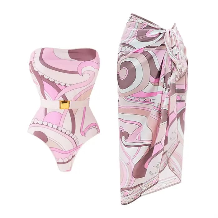 Bandeau 2 pièces imprimé pour femme