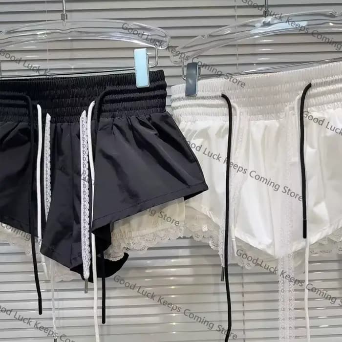 Short femme été 2025 nouveau blanc mode coréenne Harajuku ballon jupe courte