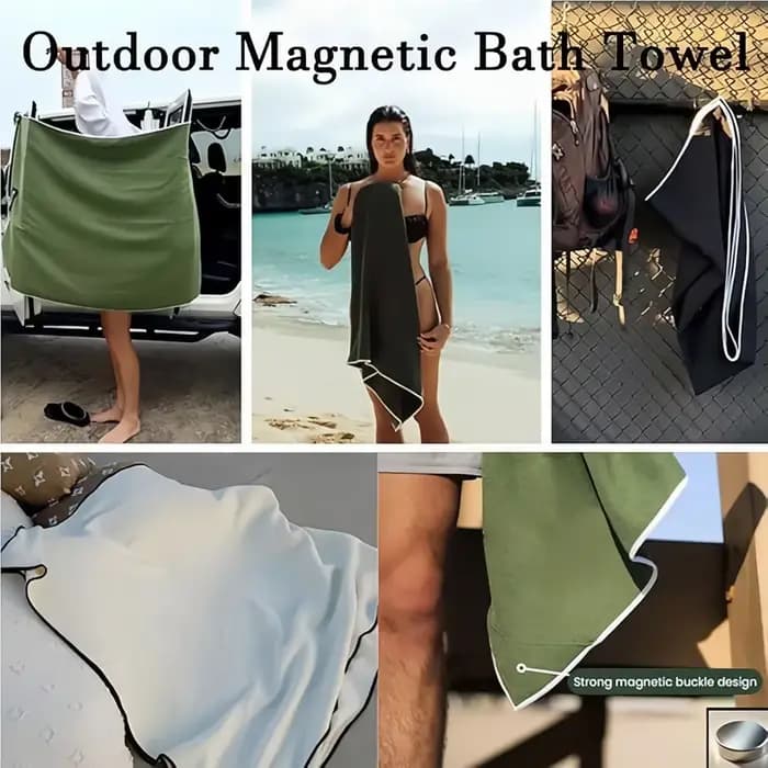 Serviette de bain magnétique d'extérieur