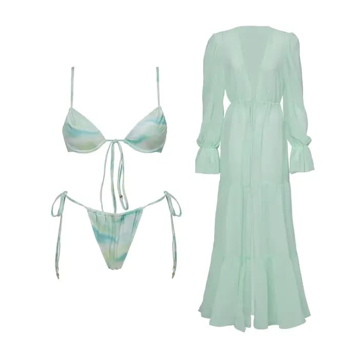 Maillot de bain Bikini avec couverture ensemble