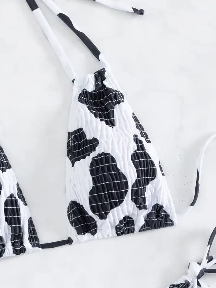 Vache imprimé Sexy Bikini été maillot de bain réglable maillots de bain femmes Bikinis ensemble pansement maillot de bain féminin maillots de bain livraison directe