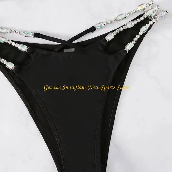E56D femmes Sexy licou String Bikinis ensembles à bretelles maillots bain coupe haute