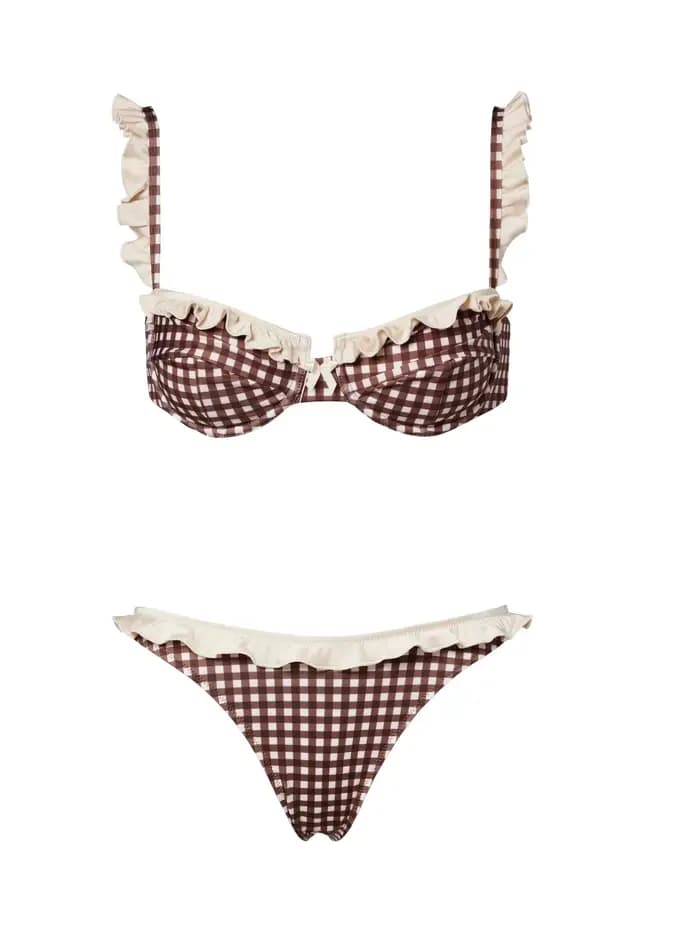 Ensemble de bikini brésilien sexy avec jupe