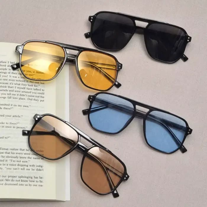 Lunettes de soleil carrées punk anti-UV, protection des yeux pour la plage, lunettes noires, accessoires de voyage, lunettes de soleil rétro pour femmes et hommes