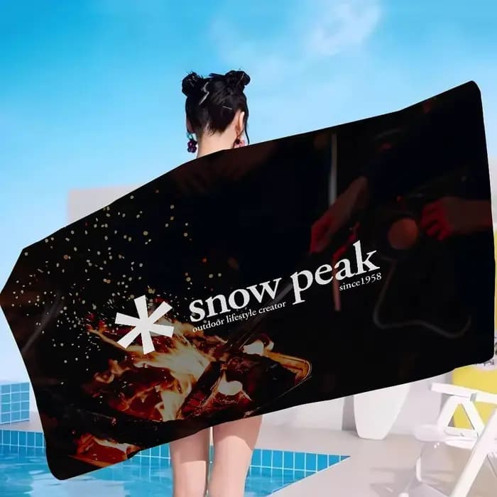 Serviette de plage colorée avec logo S-Snows pour fille, en microfibre, séchage rapide, sans sable, pour yoga, spa, gym, piscine