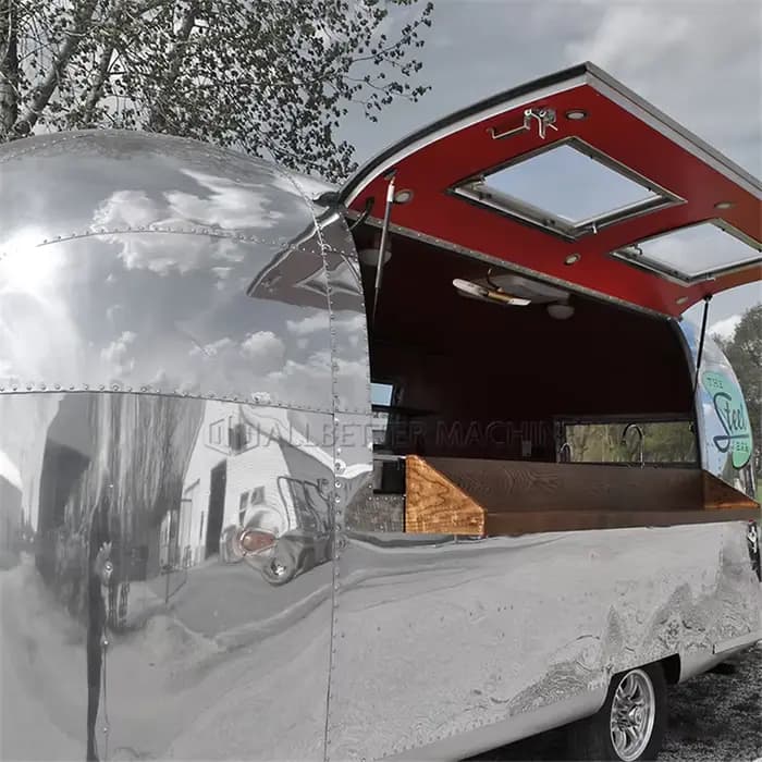 Remorque alimentaire mobile Tprogressif Halal Truck, maison de gaufres, kiosque à pizza, chariot à hot-dog, camion alimentaire vintage avec cuisine complète à vendre