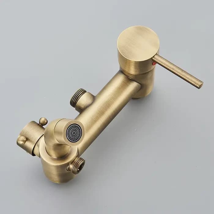 Ensemble de douche et robinetterie de bain en laiton antique, mitigeur de bain et douche, pommeau de douche pluie de 8 pouces, pour baignoire, fixation murale
