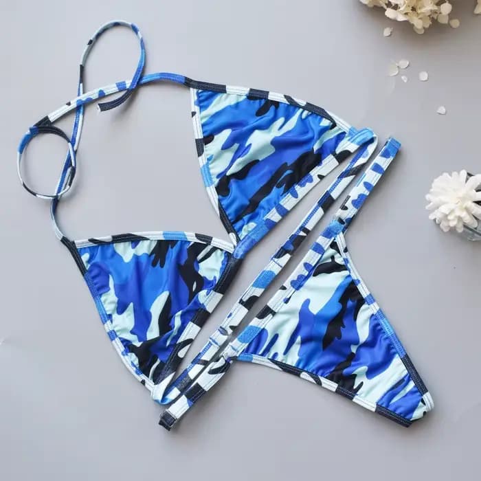 Circyy Bikini ensemble femmes Sexy Camouflage maillot de bain deux pièces tongs dos nu maillot de bain pour femme bain été 2025 mode maillots de bain