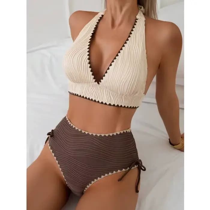 Sexy taille haute Bikinis femmes maillots de bain femme maillot