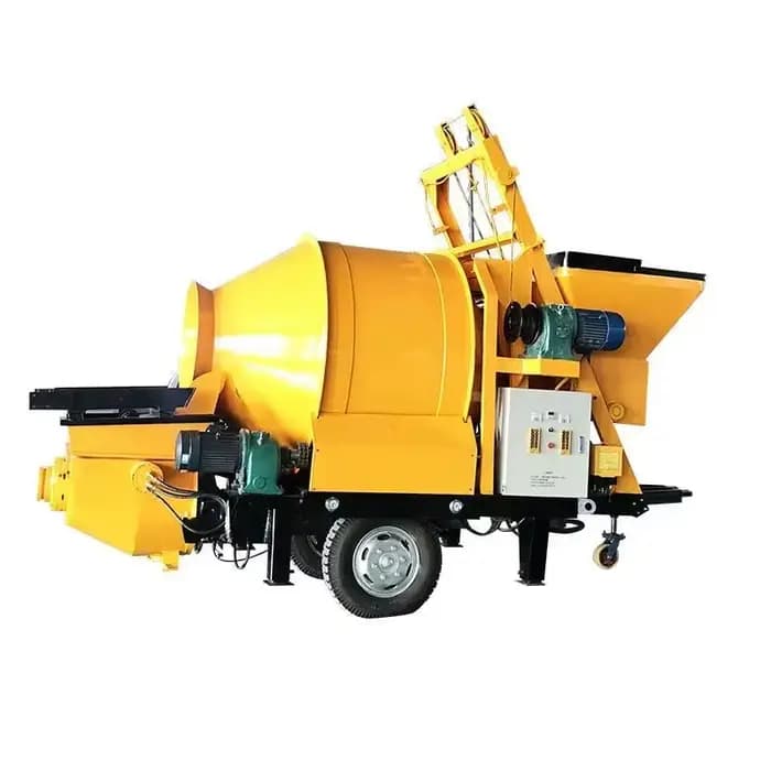 Pompe à béton mobile intégrée diesel avec moteur et composants essentiels, prix compétitif, personnalisable, à vendre
