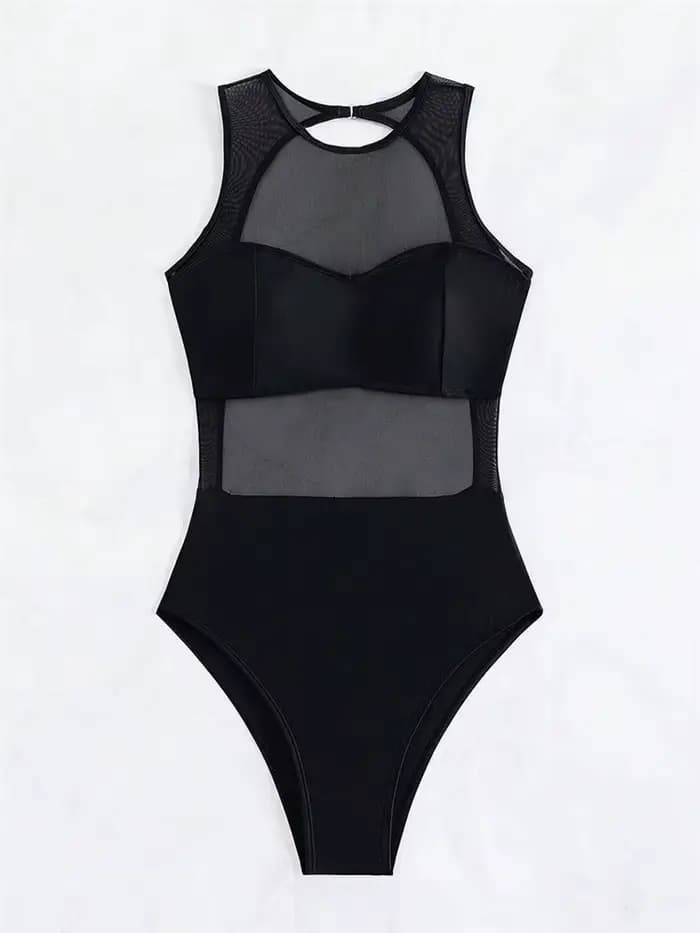 Maillot de bain une pièce transparent