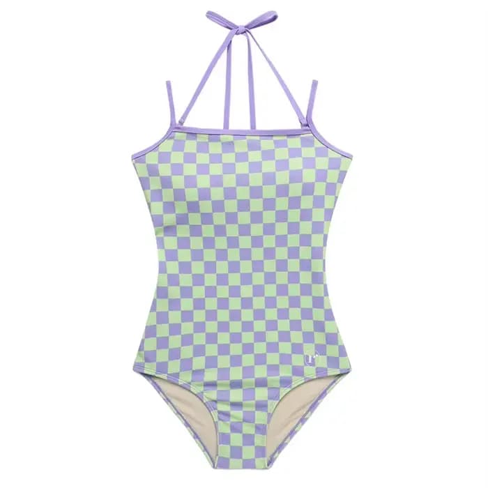 Maillot de bain une pièce à carreaux, sexy, à bretelles, pour femmes, monokini imbibé, vêtements de plage