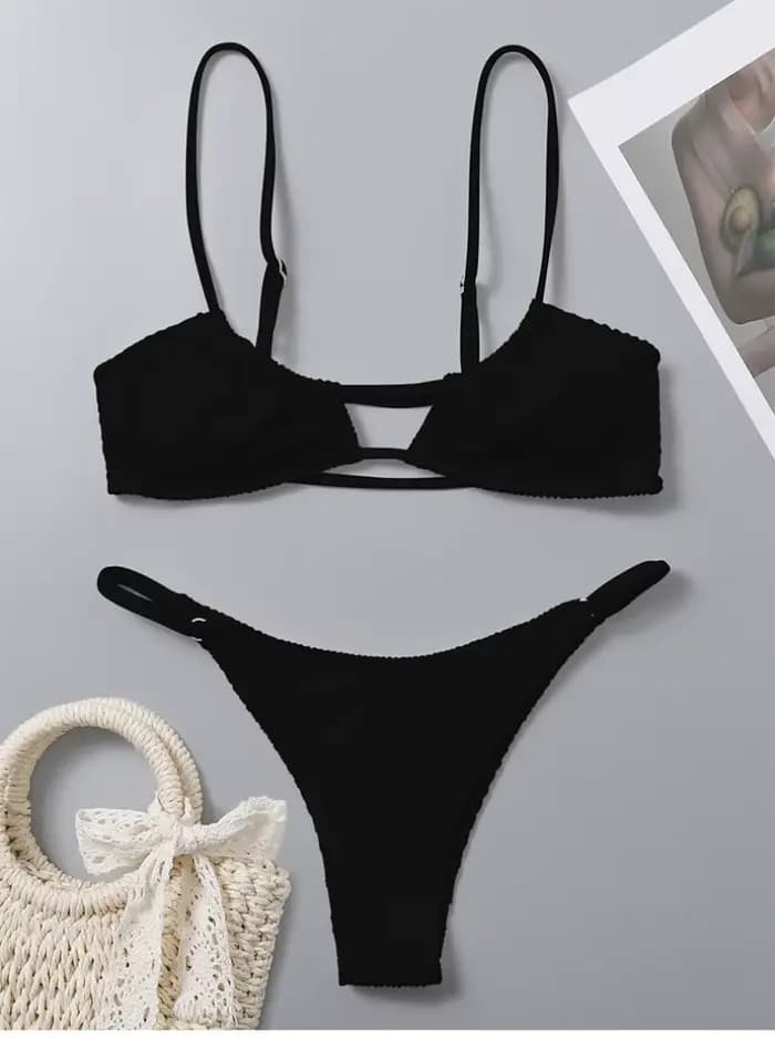 Mini bikini côtelé sexy pour femme