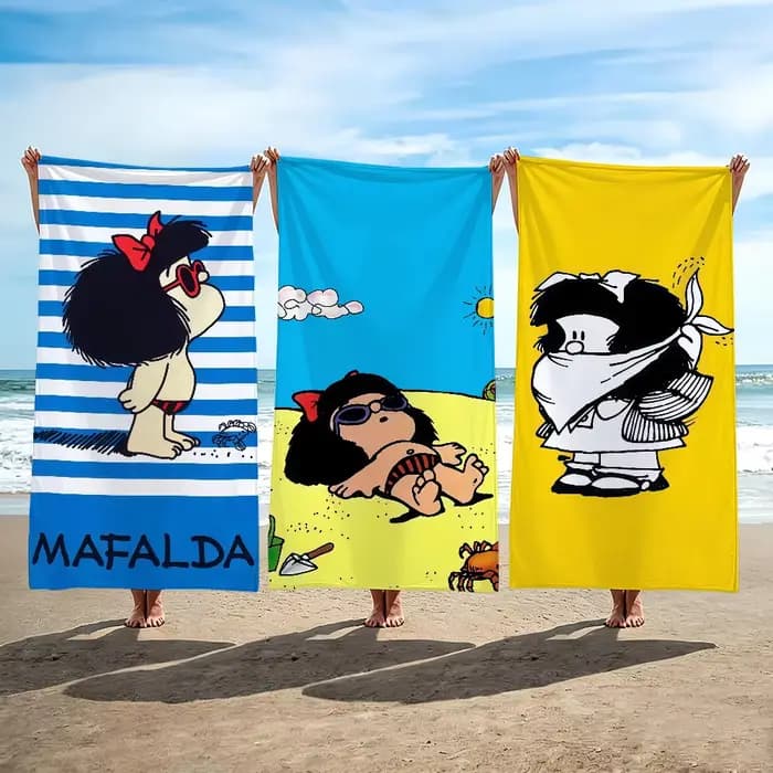 Serviette Mafalda pour la plage