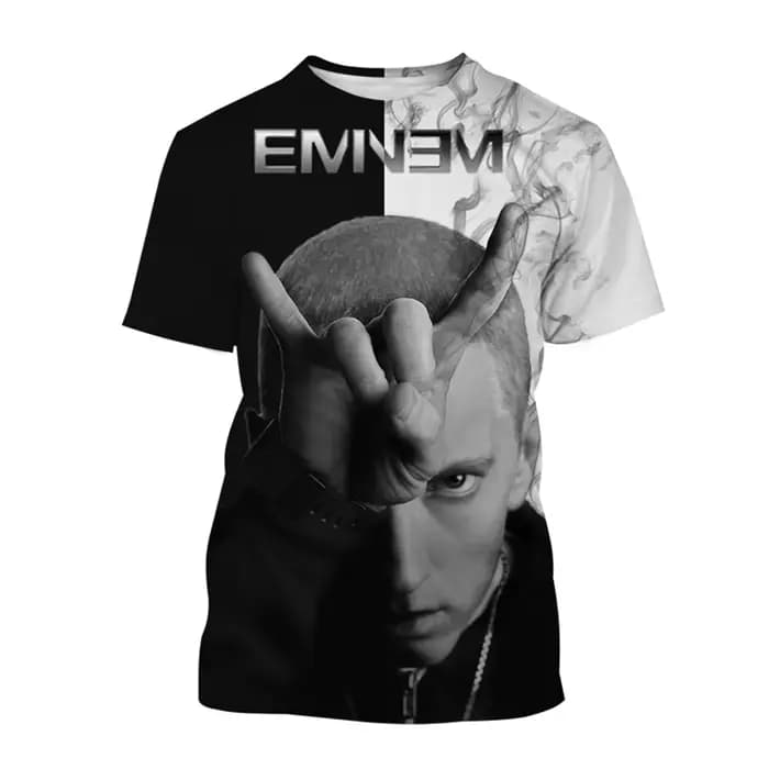 Eminem rappeur impression 3D T-Shirts hommes femmes mode Streetwear surdimensionné Hip Hop à manches courtes t-shirt hommes T-Shirts hauts homme vêtements
