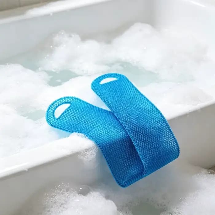 Serviette de bain et de visage en TPU antibactérien avec design massant en nid d'abeille