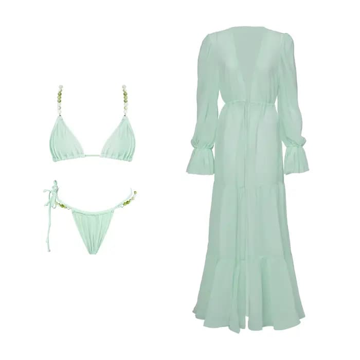 Maillot de bain Bikini avec couverture ensemble