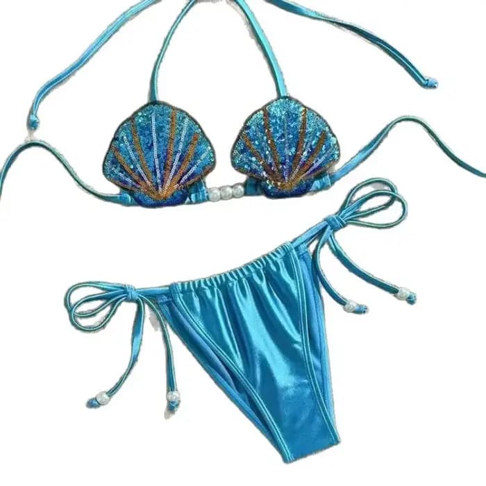 Maillot de bain sirène brillant sexy