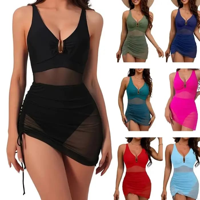 Maillot bain avec jupe slip pour femmes