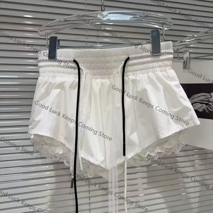 Short femme été 2025 nouveau blanc mode coréenne Harajuku ballon jupe courte