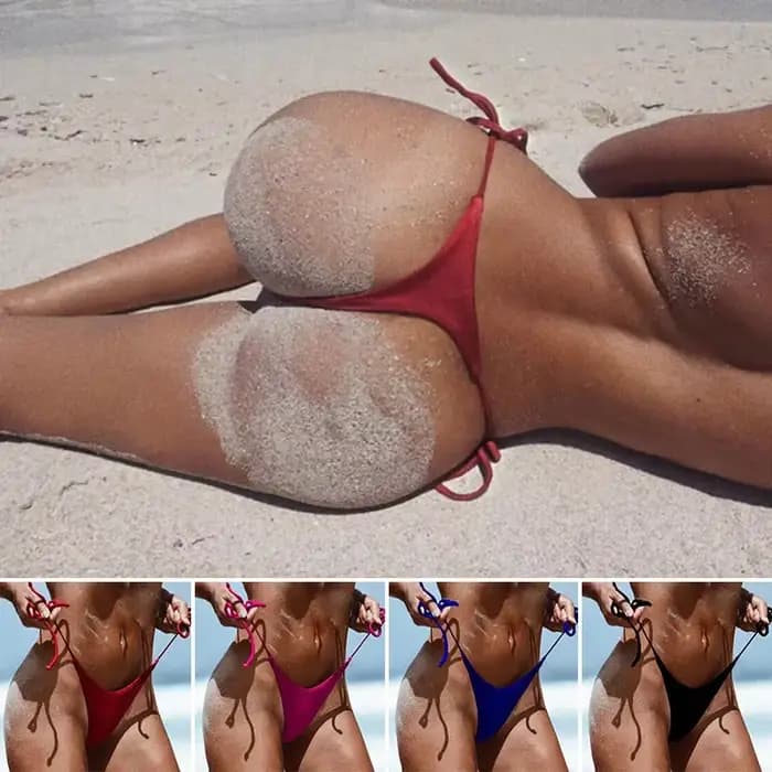 Bikinis féminins à lacets Shorts de sport Mini Micro maillots de bain sexy femmes Bikini brésil fesses filles sexe
