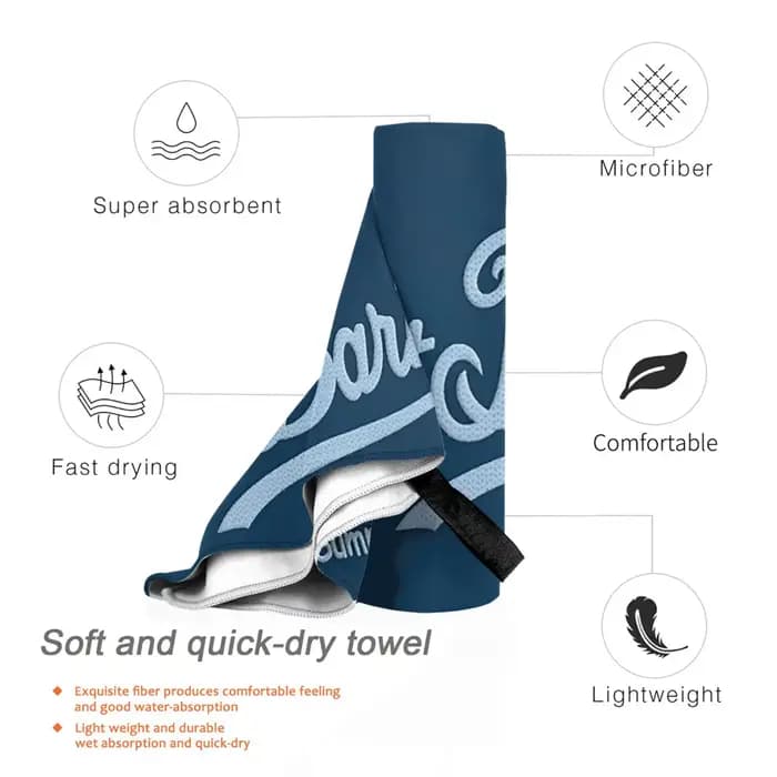 Serviette de plage Saint Barth en microfibre douce