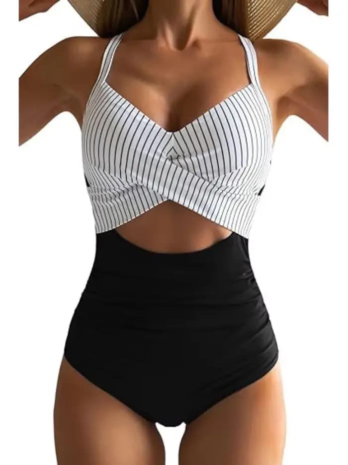 Léopard une pièce maillot de bain 2024 nouveau licou Push Up maillots