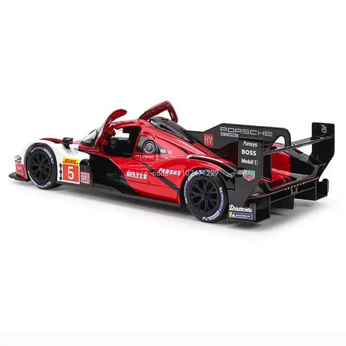 Bburago 1:24 Porsche 963 24 alliage voiture de course alliage de luxe moulé sous pression modèle de voiture jouet Collection cadeau plusieurs styles au choix