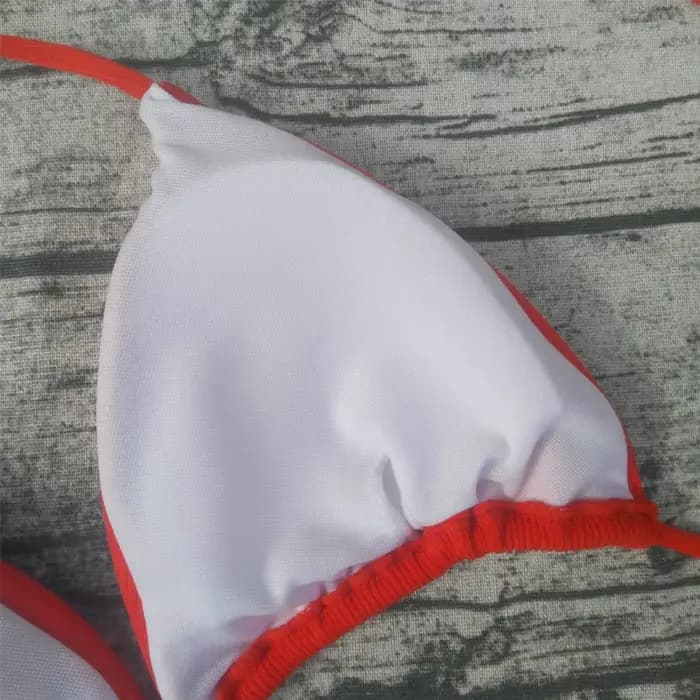 Bikini 2023 Sexy couleur unie maillots de bain femmes Triangle rayure