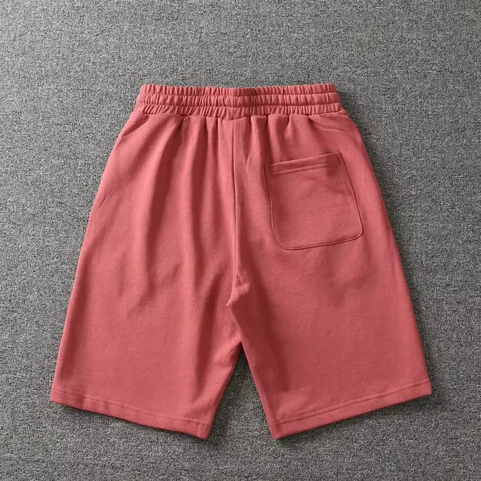 Short d'été rétro américain en éponge blanc pour homme, mode masculine délavée, taille élastique, proximité, wstring, sport, pantalon décontracté 5 points