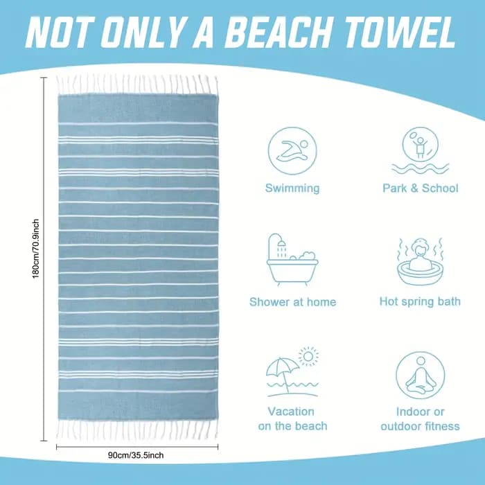 Serviette de plage turque 90x180CM