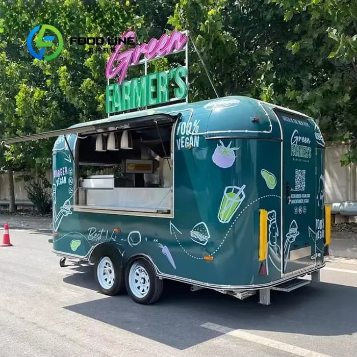 Remorques alimentaires personnalisées pour kebab et barbecue, cuisine mobile entièrement équipée, camion de restauration pour frites, burgers, pizzas avec friteuse