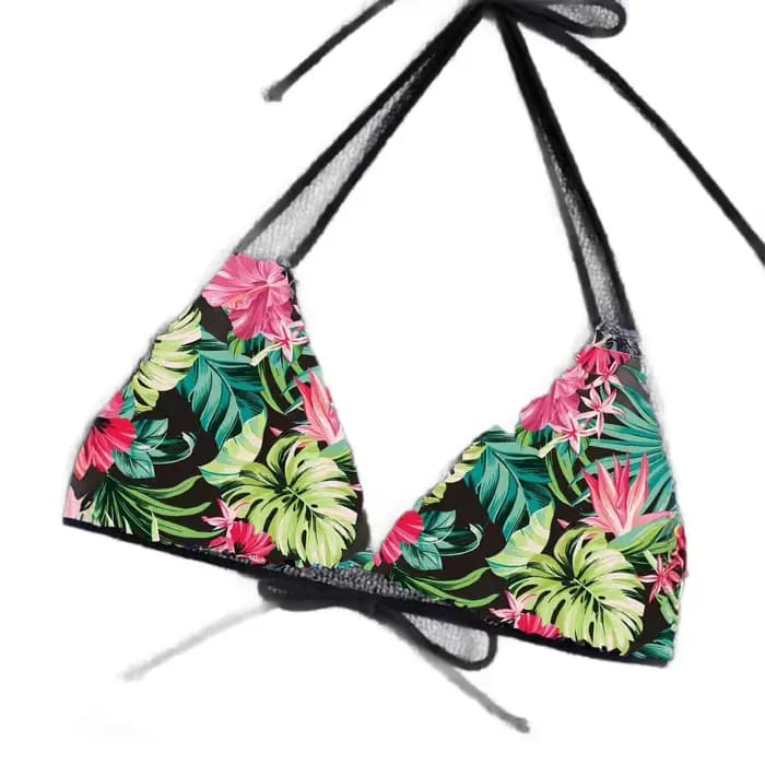 Sexy imprimé fleuri Bikini ensemble femmes maillot de bain deux pièces maillots de bain Triangle maillots de bain femmes à lacets maillot de bain Biquine Brasileiro