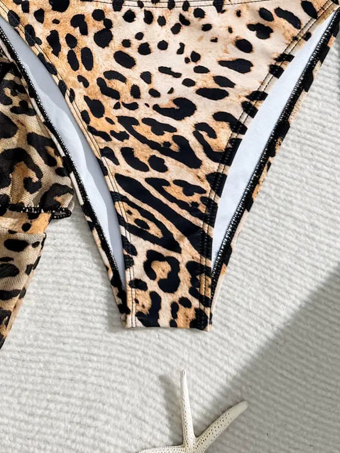 Maillot de bain sexy imprimé léopard pour femmes