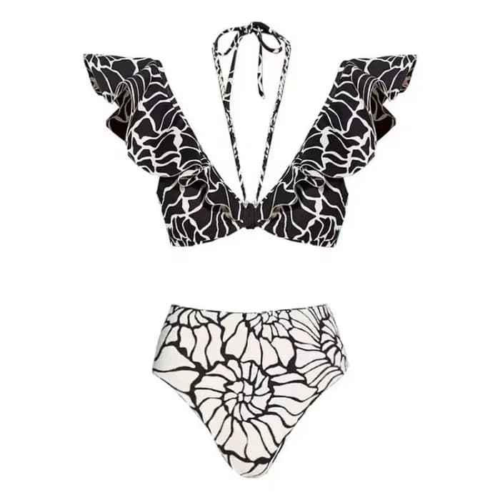 Maillot de bain une pièce à volants