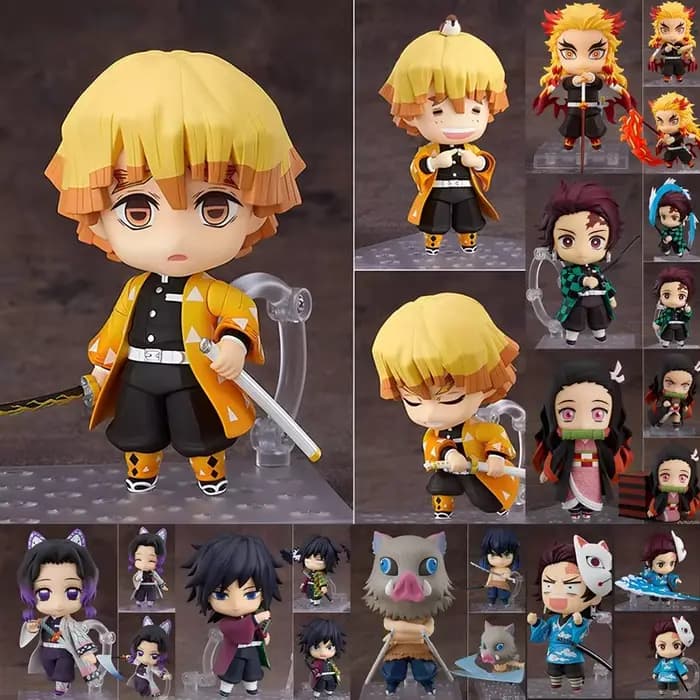 Figurines d'action articulées DemonSlayer, série complète Q-Version KO, Kit de modèle, ornement de bureau, jouets tendance en PVC pour garçon, cadeau amusant, 10CM
