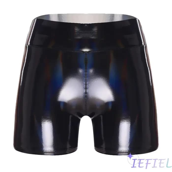 Shorts en PU effet mouillé pour femme