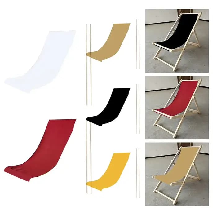 Housse de rechange pour chaise de plage, chaise longue décontractée et simple pour patio, bain de soleil, fournitures de jardinage pour l'extérieur