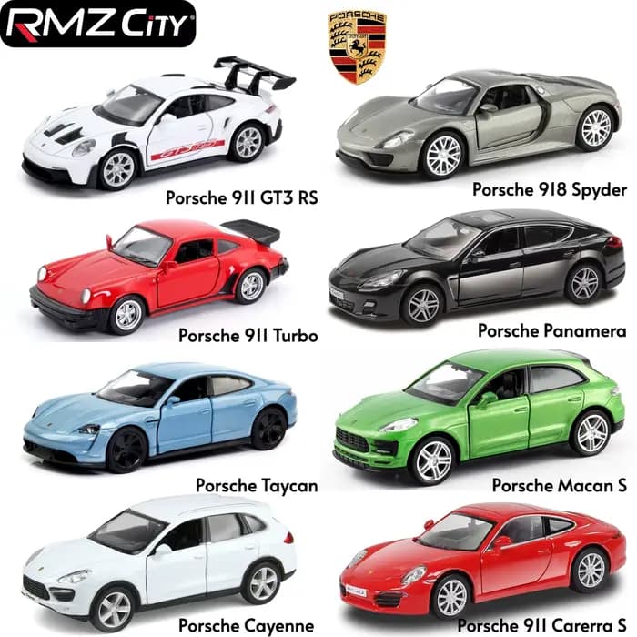 1/36 Porsche 911 GT3 918 Spyder Taycan jouet voiture modèle de course RMZ CiTY moulé sous pression métal Miniature Collection cadeau pour garçons enfants