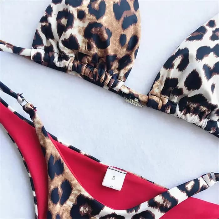 Maillot de bain imprimé léopard pour femme